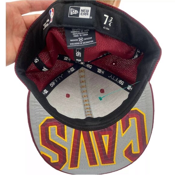Cleveland Cavaliers on Court Era 9 Fifty Snapback Hat Burgundy custom *WAYNE* - Picture 5 of 7